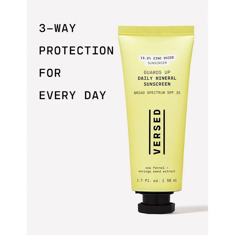 Versed Guards up Daily Mineral Sunscreen SPF 35, Broad-Spectrum Sun Protection for face 1.7 fl. o... | Walmart (US)