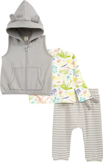 Hooded Vest, Print T-Shirt & Joggers Set | Nordstrom