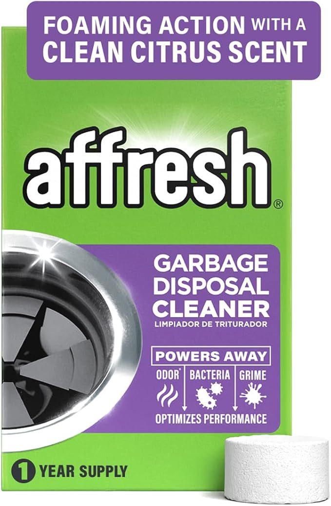 Affresh Garbage Disposal Cleaner, Helps Power Away Odor Causing Bacteria, Debris & Grime in Grind... | Amazon (US)