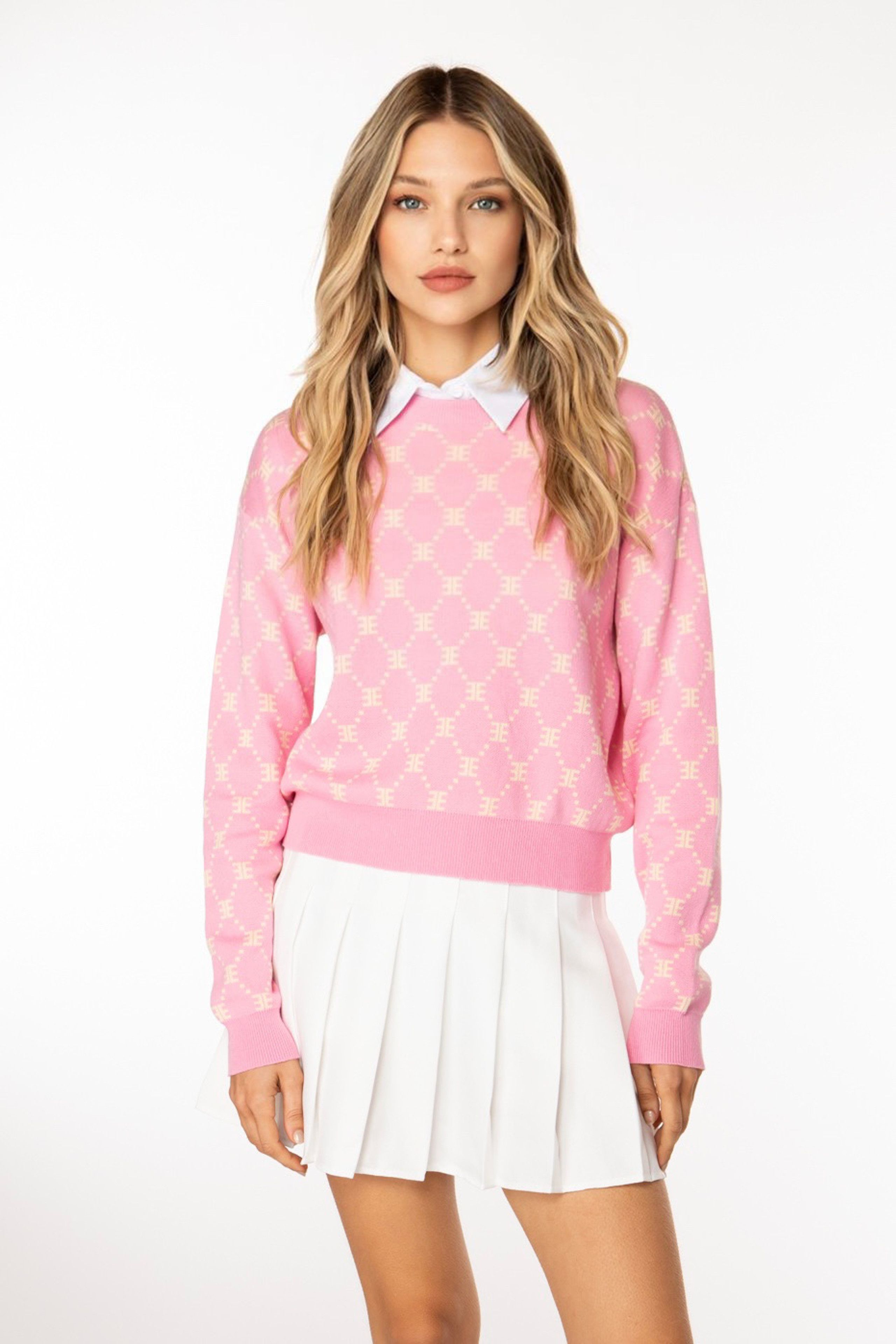 Pink EE Monogram Sweater | EllandEmm