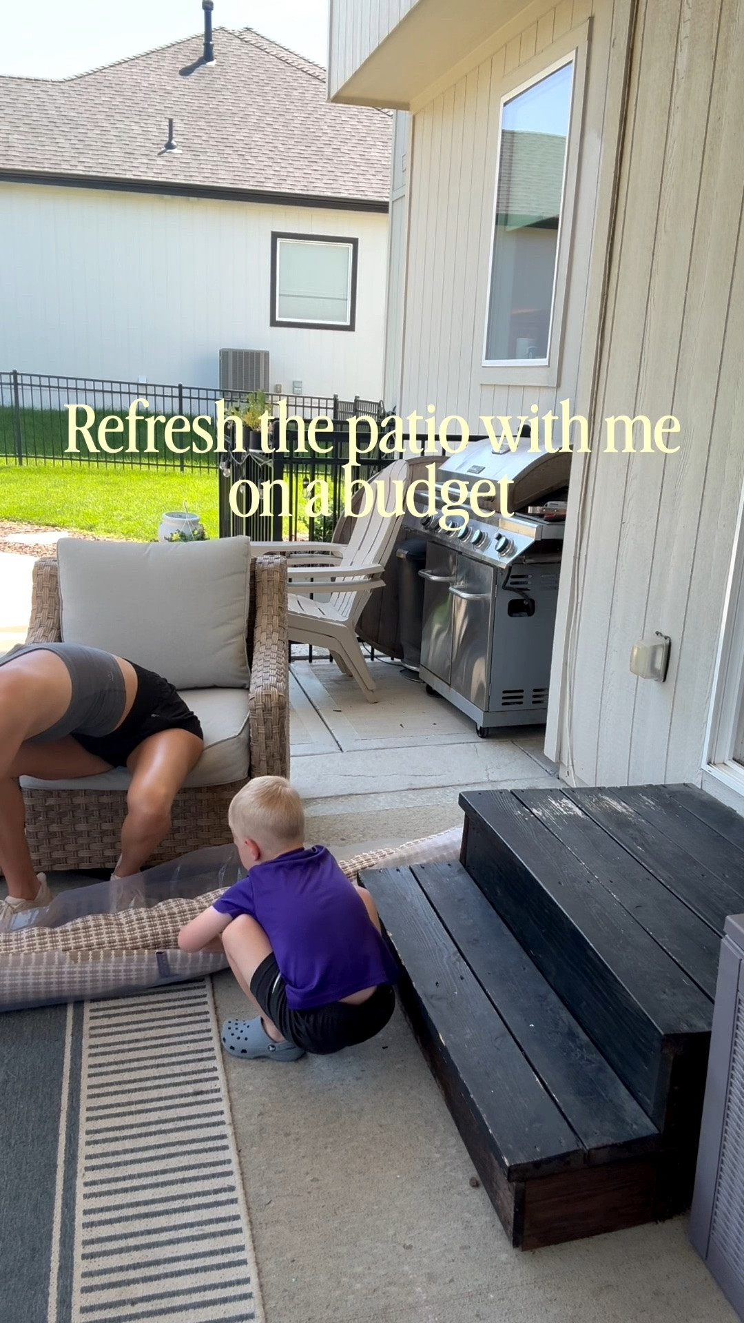 Refresh the patio with me on a budget! If you want any patio links from this video just comment SHOP and I’ll send you everything! Our furniture back here we have had for 6 years now and it still looks brand new. It’s currently in stock but sells out quickly!

#LTKvlog #LTKHome