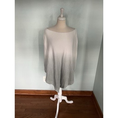 Barefoot Dreams Cozychic UltraLite Ocean Breeze Poncho Ombre OS White Teal | eBay US