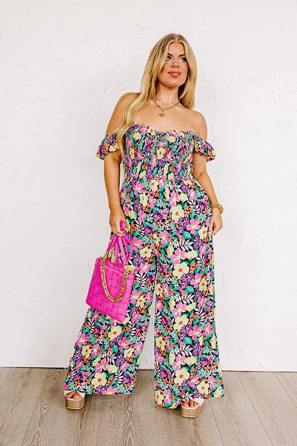 Sweet Pea Promises Smocked Jumpsuit Curves | Impressions Online Boutique