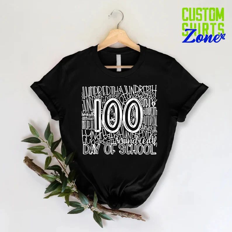 100 Days of School Shirt,Teacher Gift Shirt,School Shirt for Student, 100th Day Celebration Shirt... | Etsy (US)