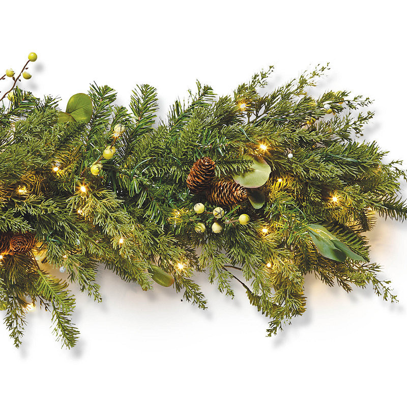 9ft. Pre-Lit Christmas Garland - Majestic Holiday Corded Garland - Frontgate - Outdoor Christmas Decorations | Frontgate