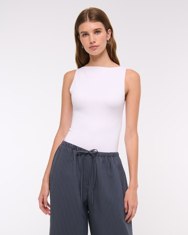 Women's Sculpt Matte Seamless Slash Scoop-Back Bodysuit | Women's Tops | Abercrombie.com | Abercrombie & Fitch (US)