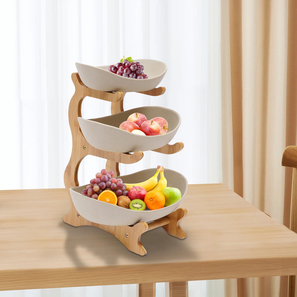 Orren Ellis 3 Tiers Fruit Basket Bowl Vegetables Storage Holder Stand Kitchen Organizer & Reviews... | Wayfair North America