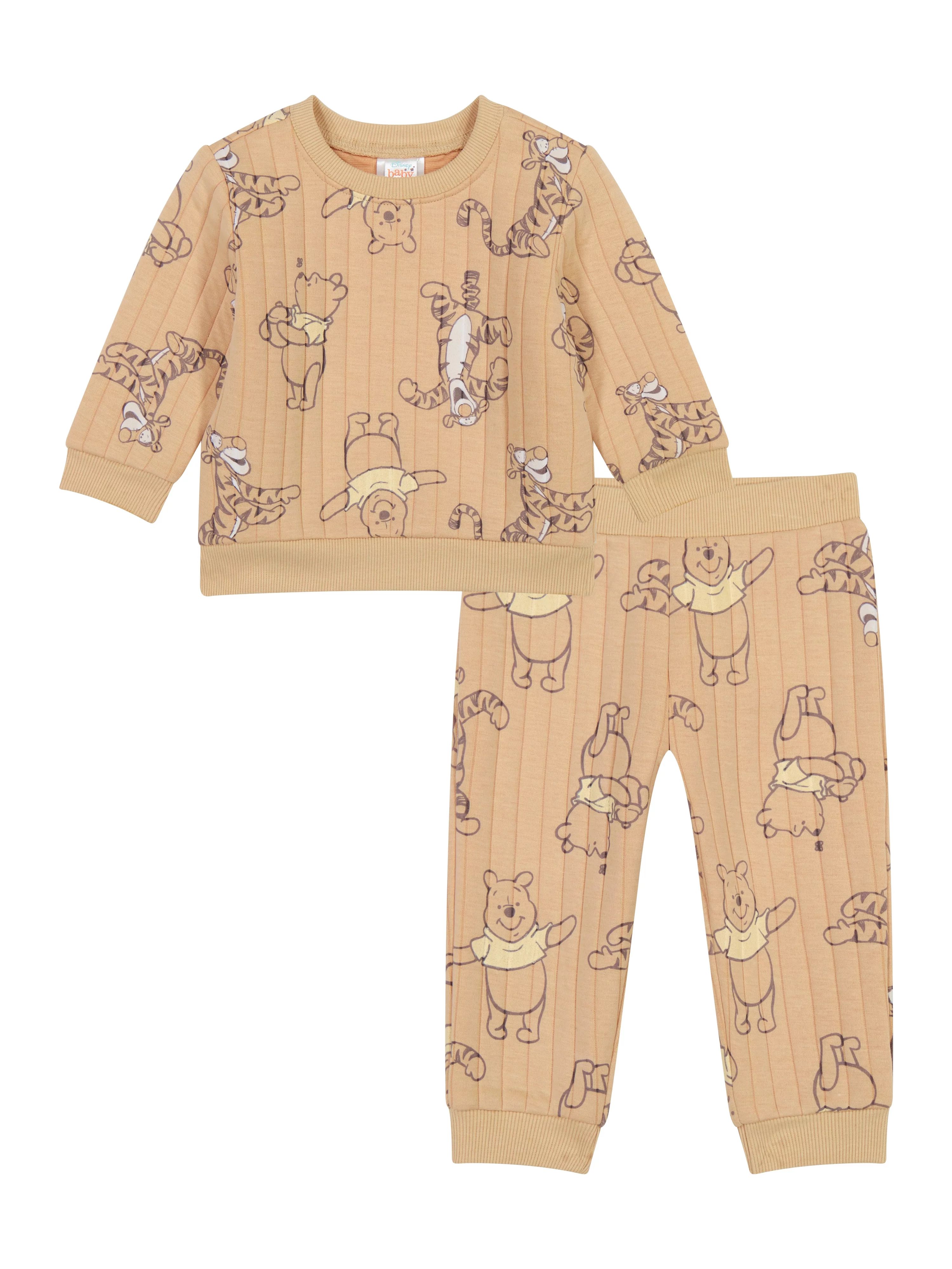 Winnie The Pooh Baby Boy Quilted Jogger Set, Sizes 0/3 Months - 24 Months | Walmart (US)