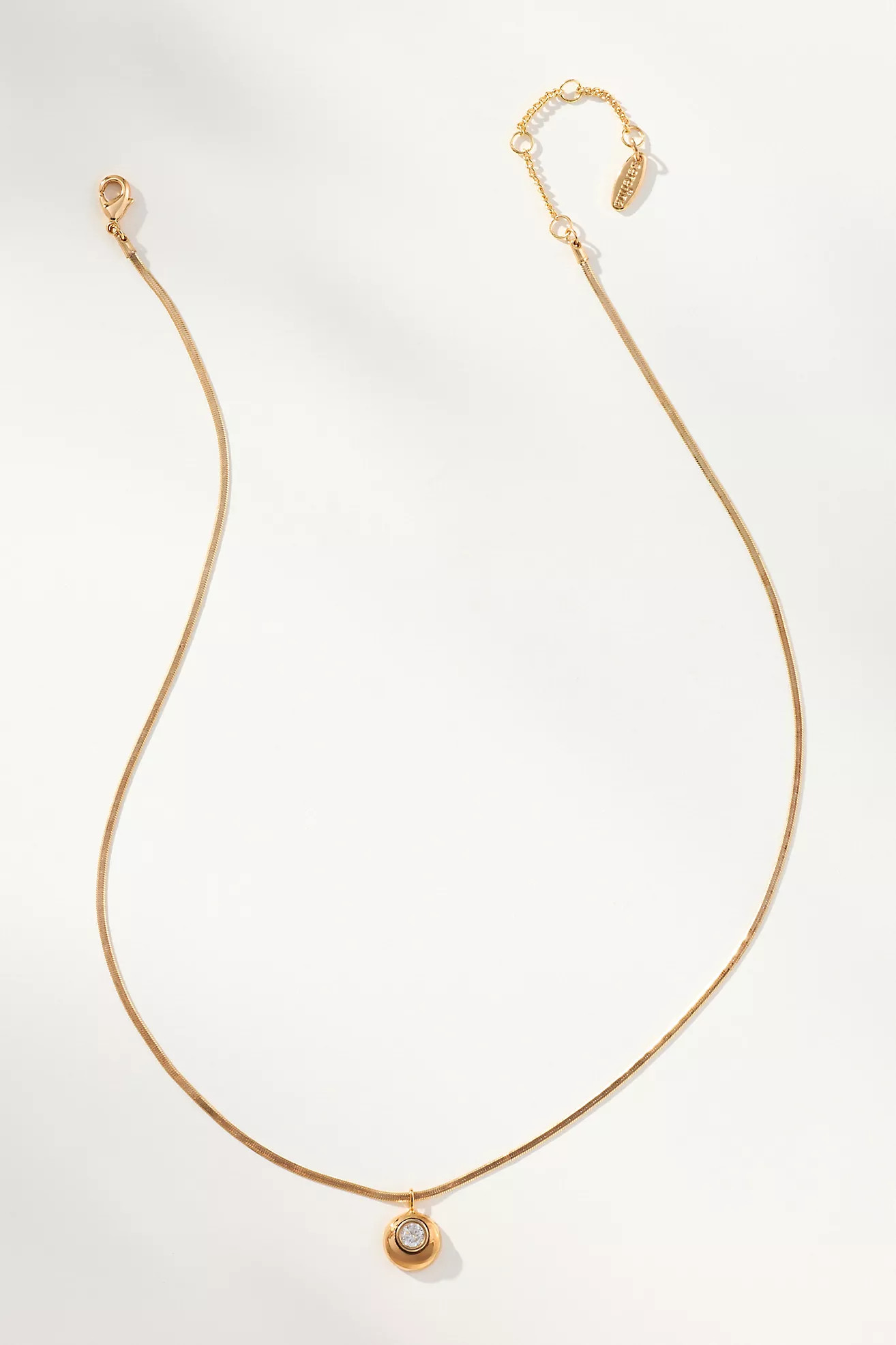 Delicate Crystal Bezel Necklace | Anthropologie (US)