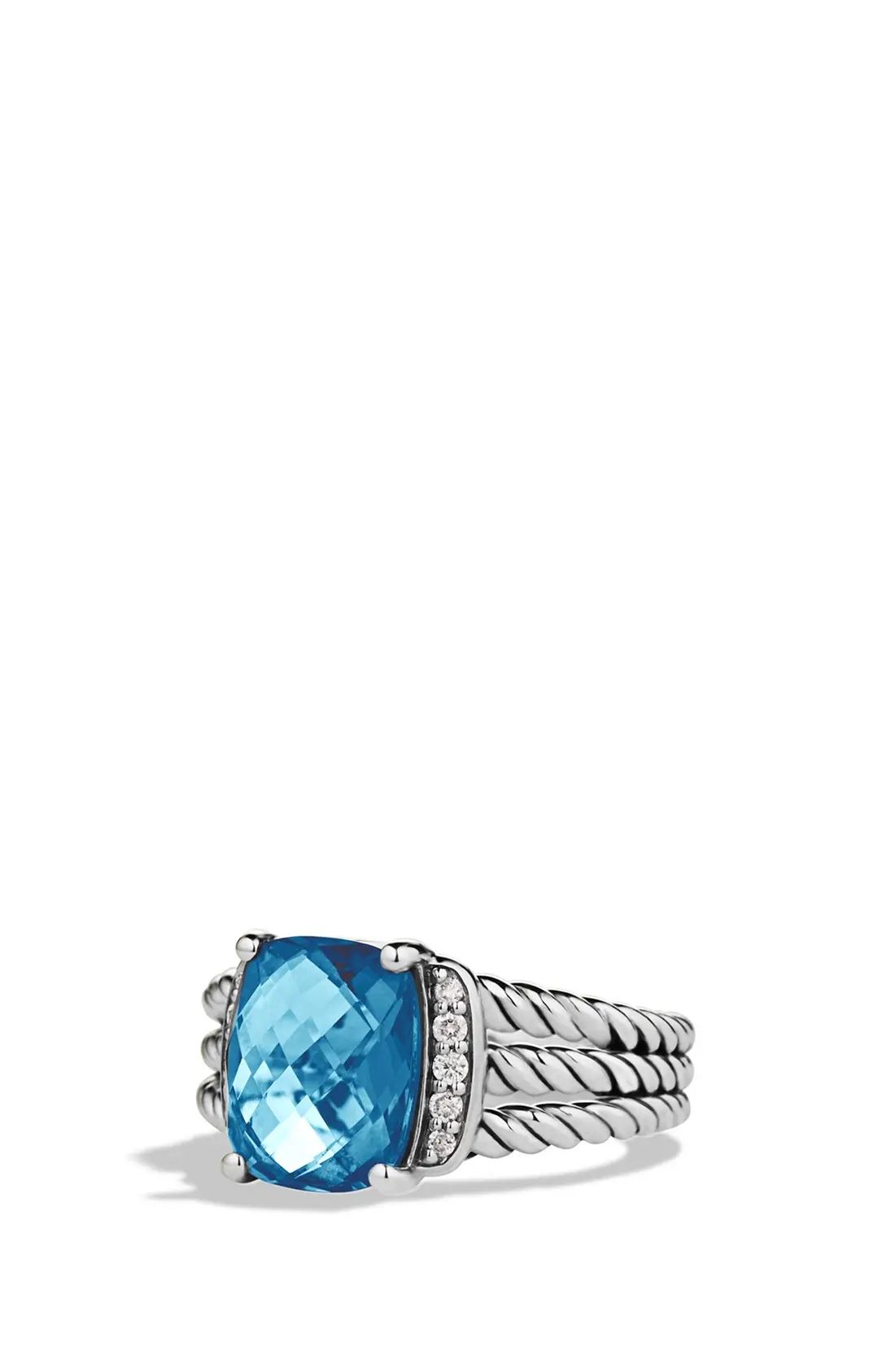 Women's David Yurman Wheaton Petite Ring With Semiprecious Stone & Diamonds | Nordstrom