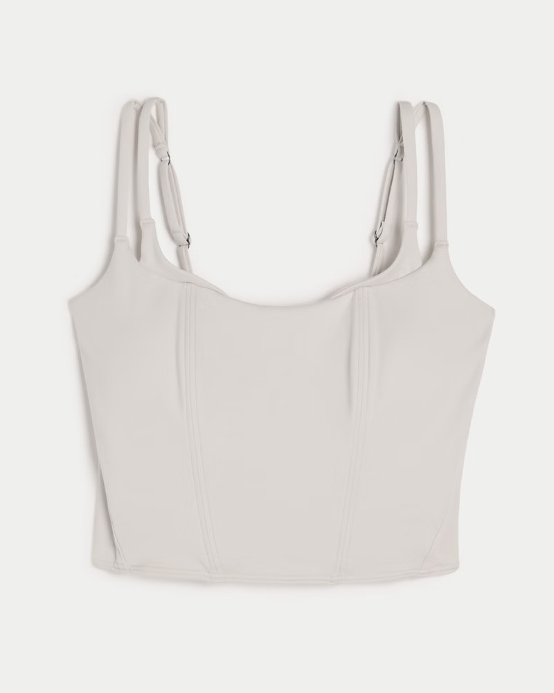 Women's Gilly Hicks Active Recharge Layered Corset Top | Women's Workout Sets | HollisterCo.com | Hollister (US)