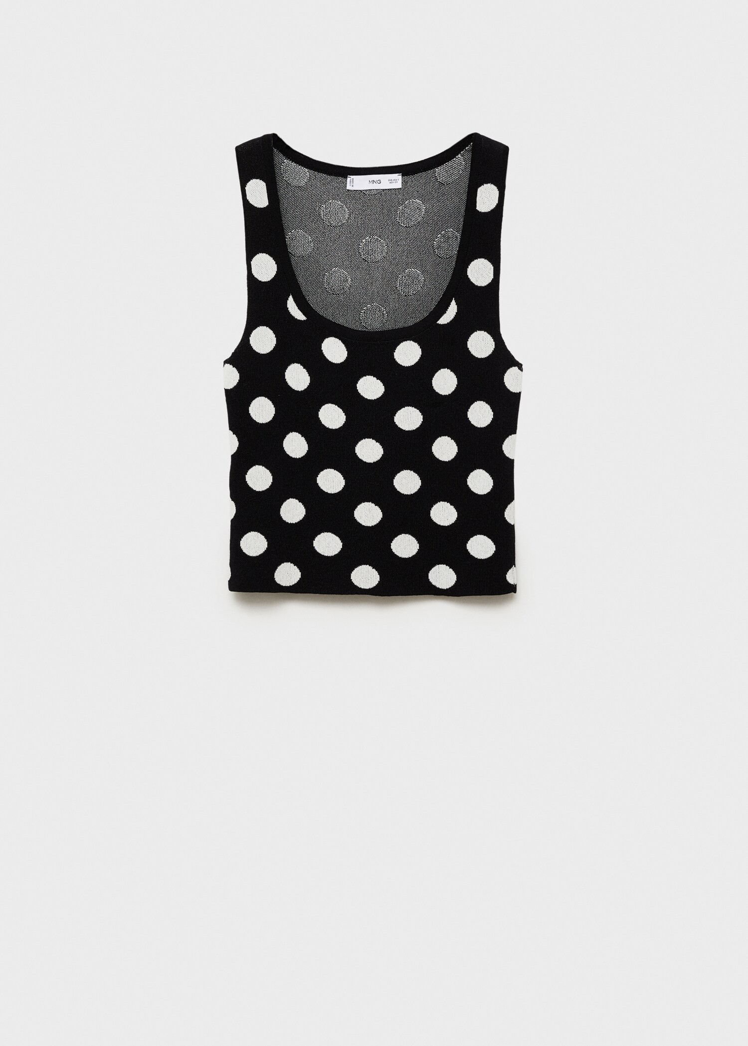 Polka-dot knitted top | Mango (US/MX/AU)
