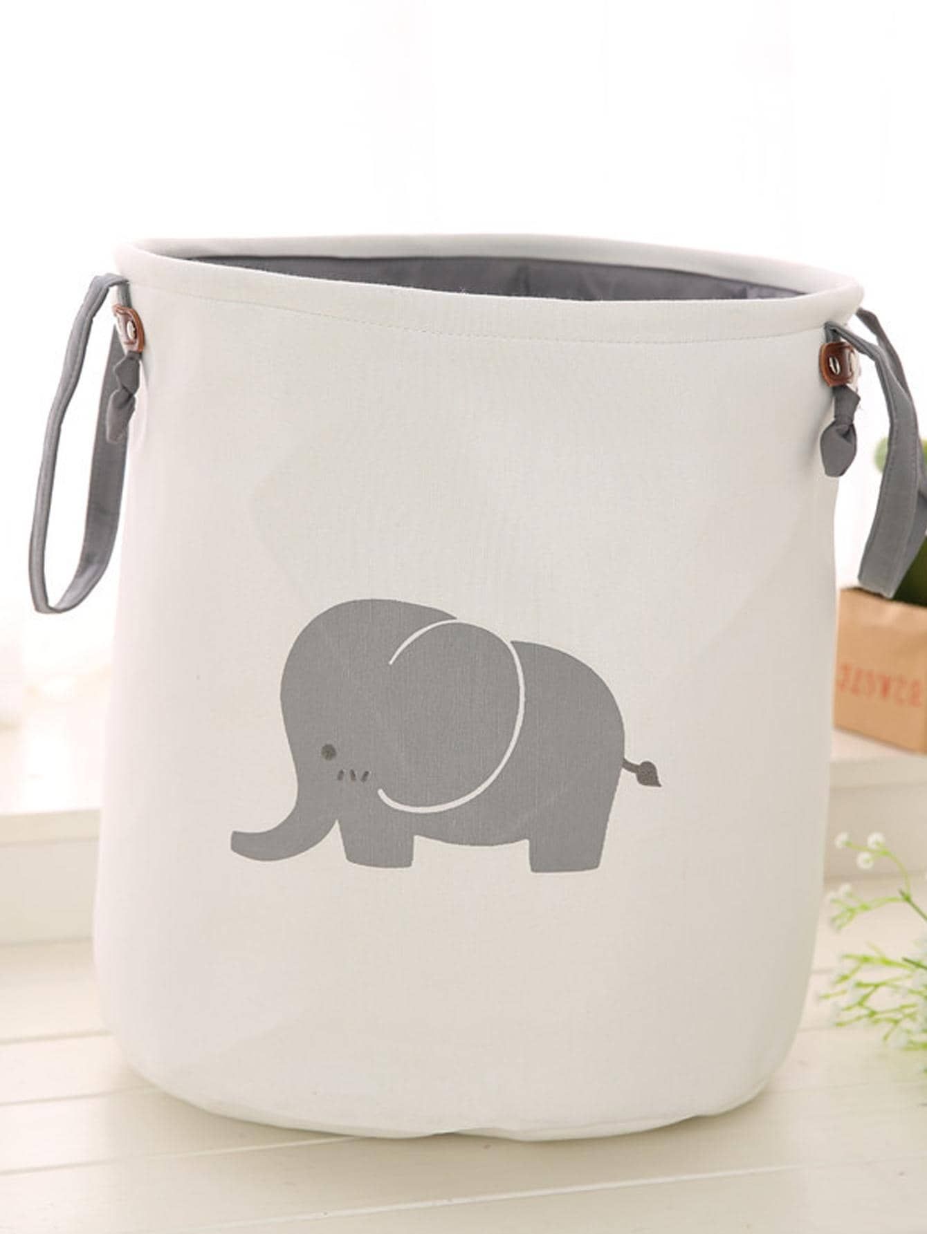 1pc Elephant Print Storage Basket | SHEIN