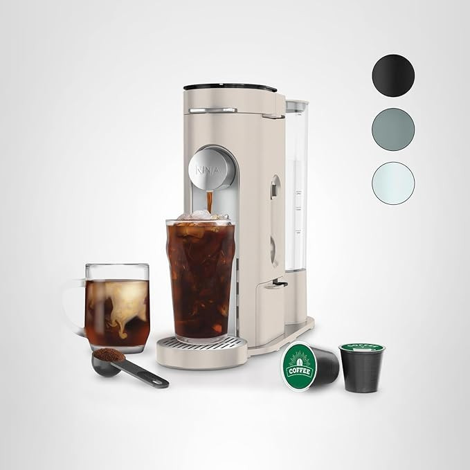 Ninja Pods & Grounds Single-Serve Coffee Maker, K-Cup Pod Compatible, Brews Grounds, Compact Desi... | Amazon (US)