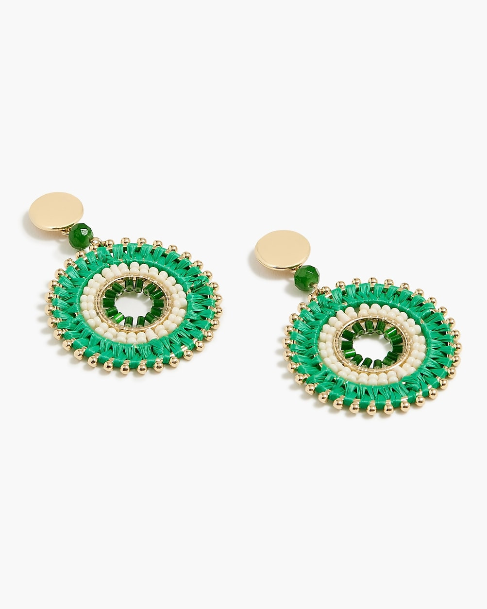 Beaded circle statement earrings | J.Crew Factory