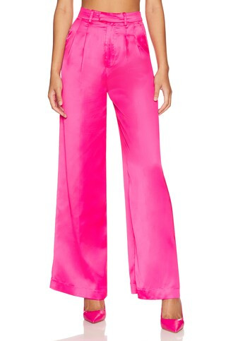 Lovers and Friends Andie Trouser Pant in Raspberry Pink from Revolve.com | Revolve Clothing (Global)