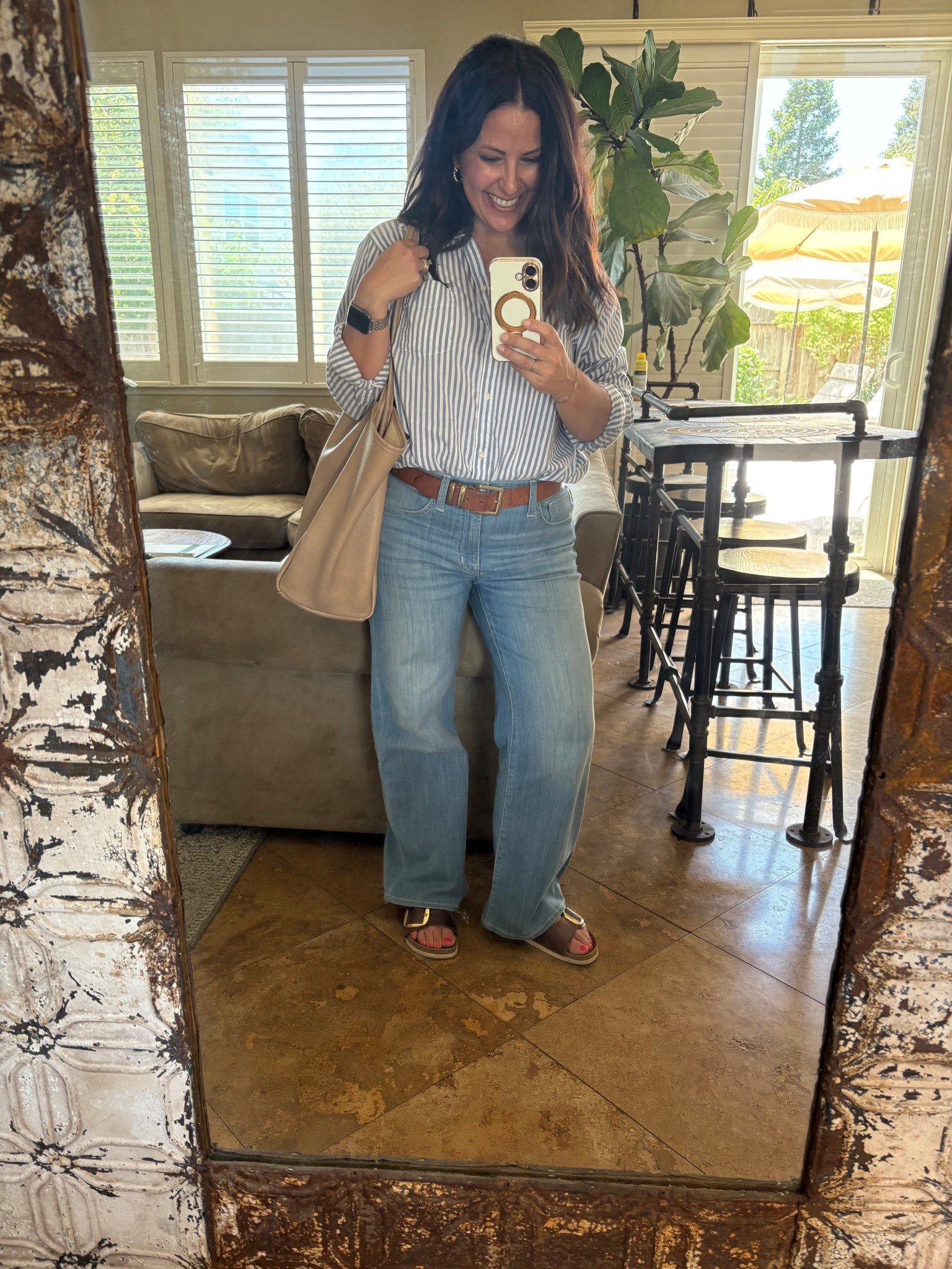 Simple, comfy outfit for my daughter’s parent picnic day and Open House.  Wearing small in my top and 27 in my wide leg jeans. 

Teacher outfit 
Spring outfit idea

#LTKWorkwear #LTKPetite #LTKOver40