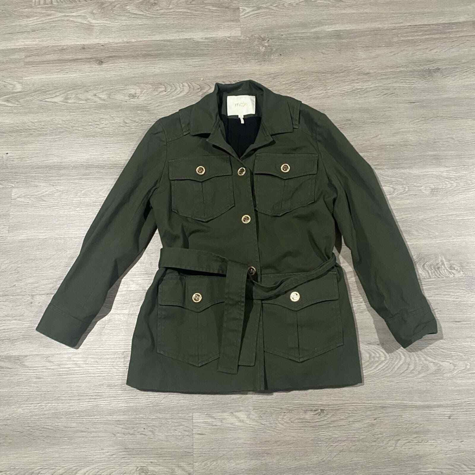 Maje Fonce GUESNA UTILITY COTTON-BLEND JACKET IN DARK KHAKI  | eBay | eBay US