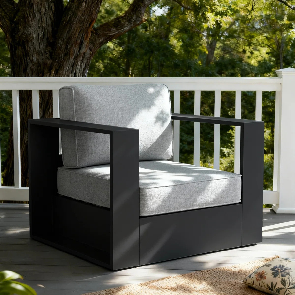 Modern Outdoor Aluminum Chair With Cushions | Wayfair North America