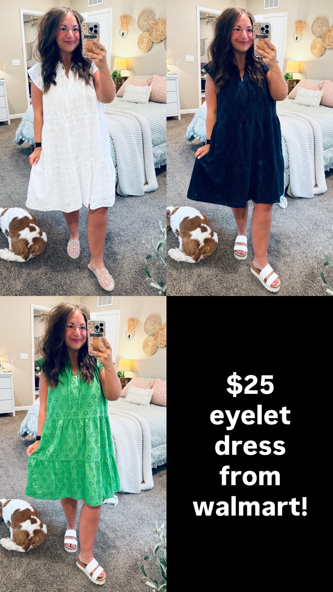 $25 eyelet dress from walmart! 

 