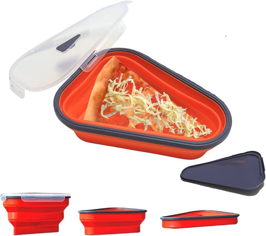 CTPizza- Reusable pizza Storage Container with Slice Dividers, expandable, Microwavable, dishwash... | Amazon (US)