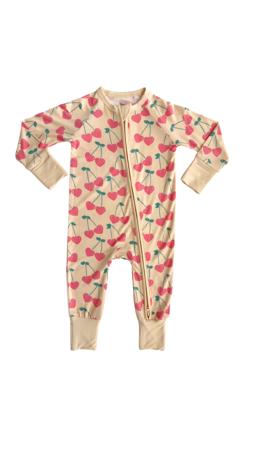 Yellow Cherry Zipper Romper | In My Jammers