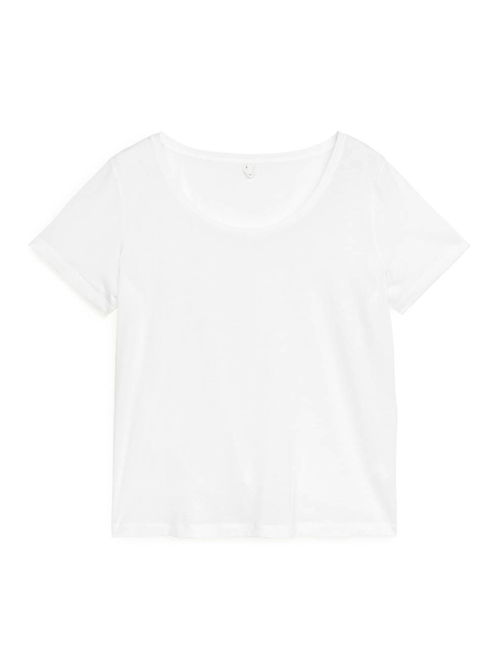 Lyocell Blend T-Shirt - White - ARKET GB | ARKET (US&UK)