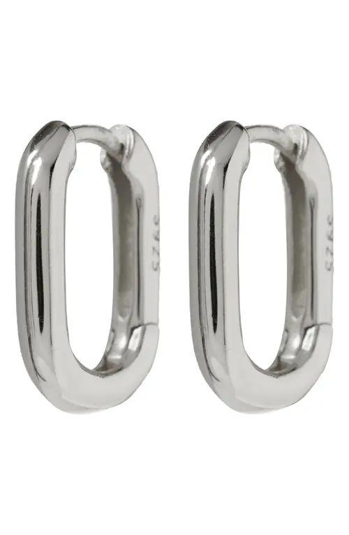Luv AJ Chain Link Huggie Hoop Earrings in Silver at Nordstrom | Nordstrom