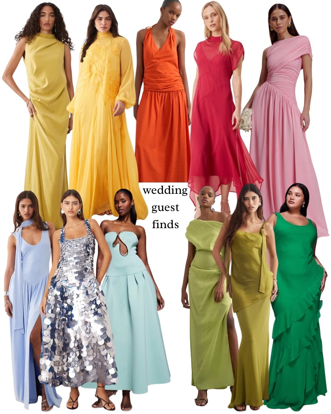 wedding guest dress finds 

💛🧡❤️🩷🩵💙💚

#LTKootd #LTKSaleAlert #LTKWedding