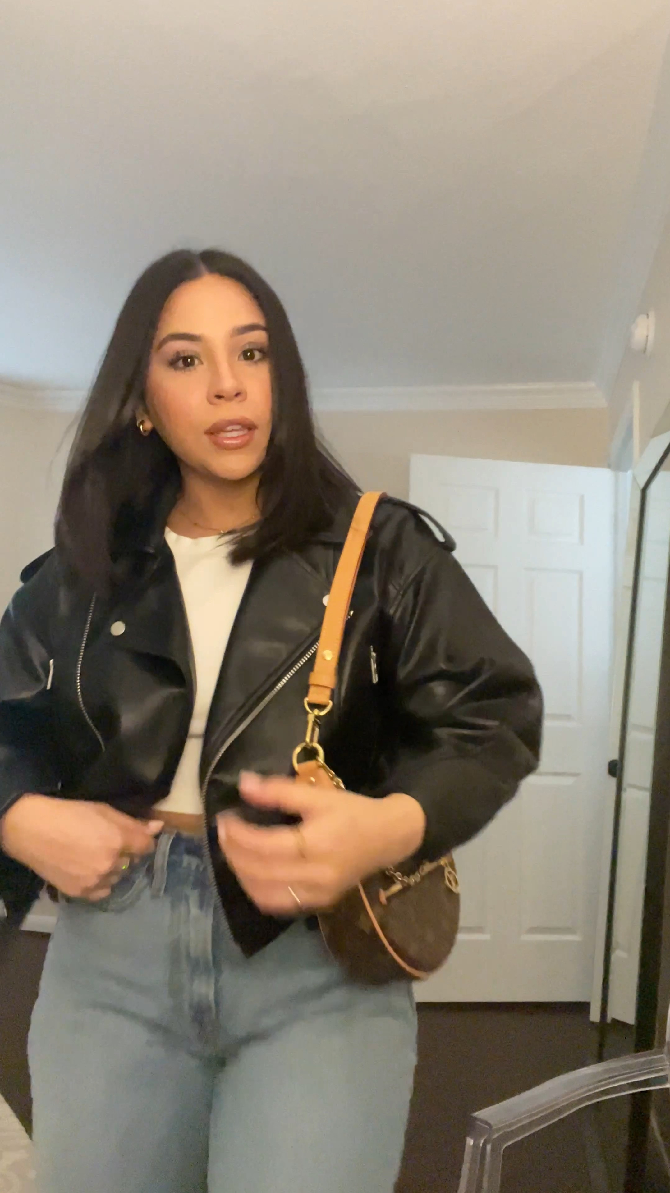 Shopping casual outfit idea 
White tee: small 
Abercrombie curve love jeans: 26 short 
Black adidas sambas. 4.5 men 
White ankle socks 
Gold oura ring 
Louis Vuitton monogram loop 

#LTKStyleTip #LTKFindsUnder100 #LTKWatchNow