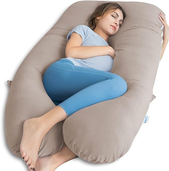 QUEEN ROSE Cooling Pregnancy Pillows, Maternity Pillow for Sleeping, 55in U Shaped Body Pillow fo... | Amazon (US)