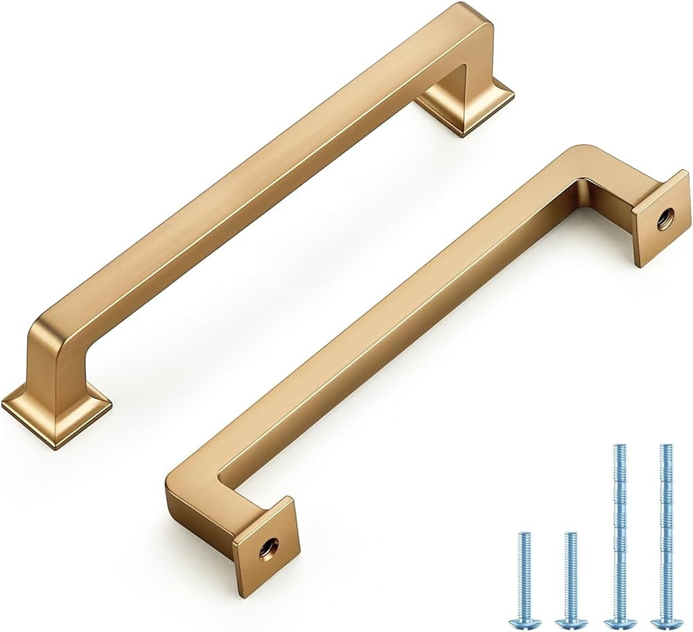 10 Pack 5 Inch Champagne Bronze Cabinet Handles Solid Zinc Alloy Pulls for Kitchen Cupboard & Dra... | Amazon (US)