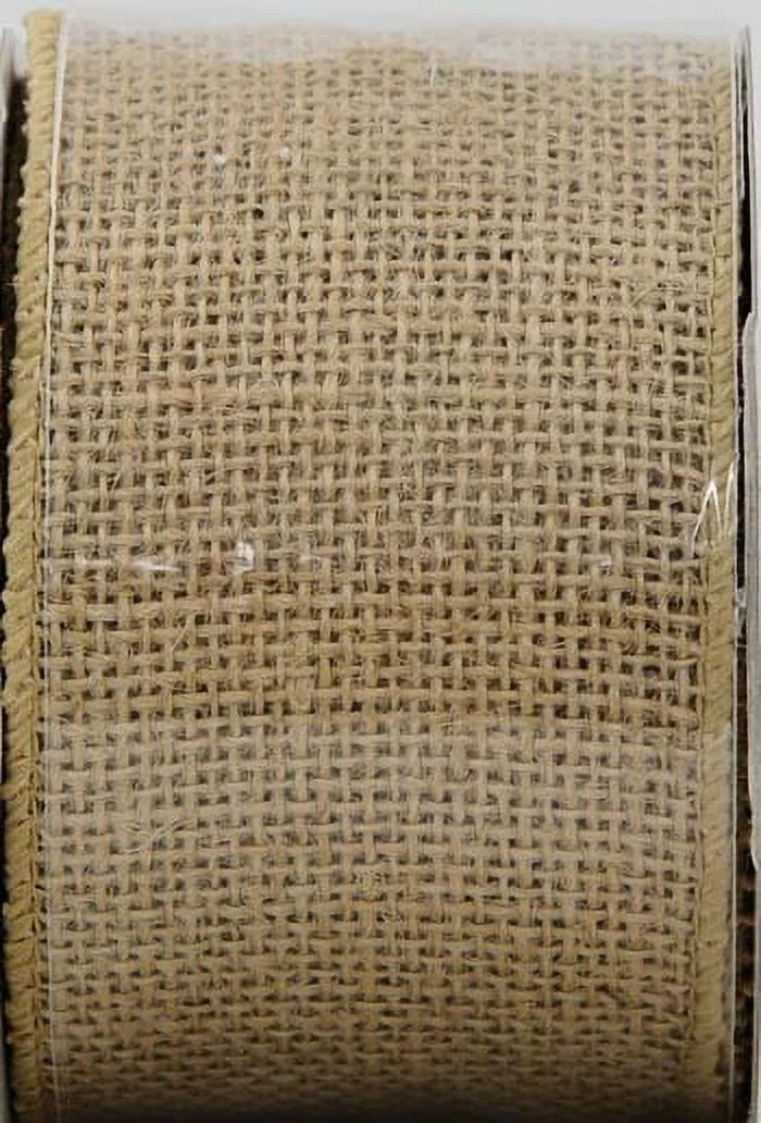 Mainstays 2.5"X15' Wired Natural Fine Weave Burlap Ribbon , 1 Each | Walmart (US)