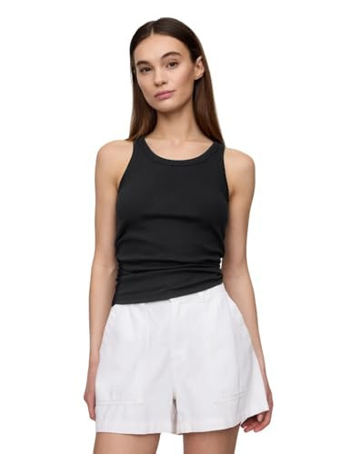 GAP Womens Ribbed High Neck Tank Black 22 S | Amazon (US)