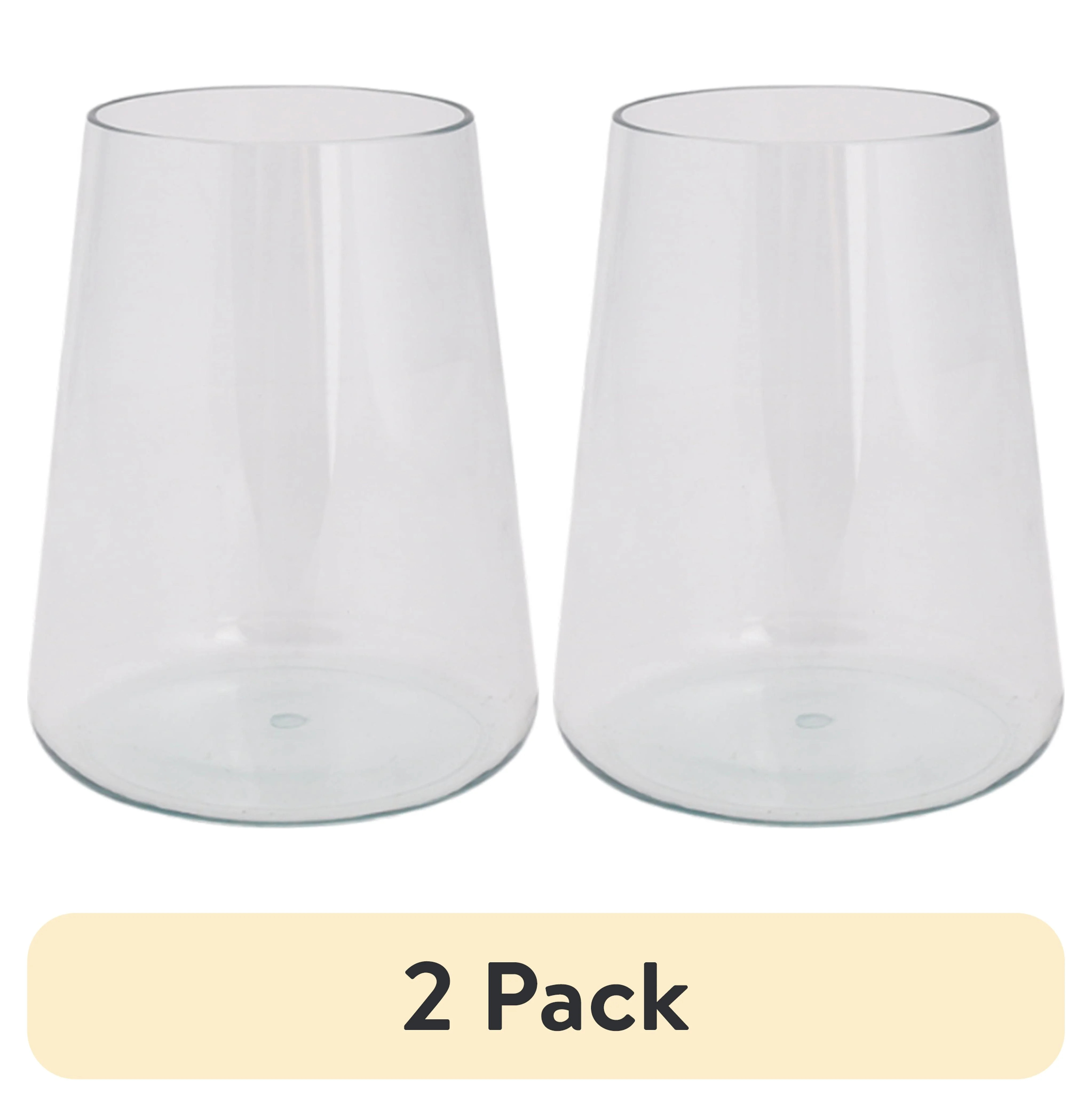 (2 pack) Better Homes & Gardens 20-Ounce Tritan Flare Stemless Wine Glass, Teal | Walmart (US)