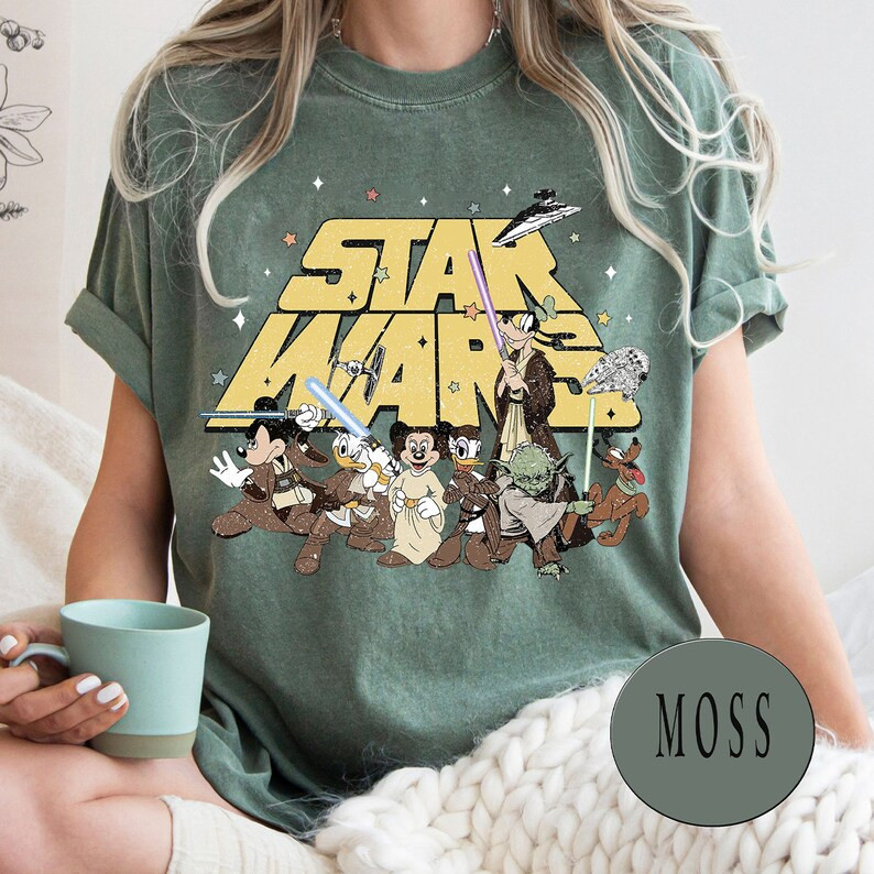 Vintage Disney Star Wars Mickey and Friends Shirt, Disney World Shirt, Star Wars Vintage Shirt, S... | Etsy (US)
