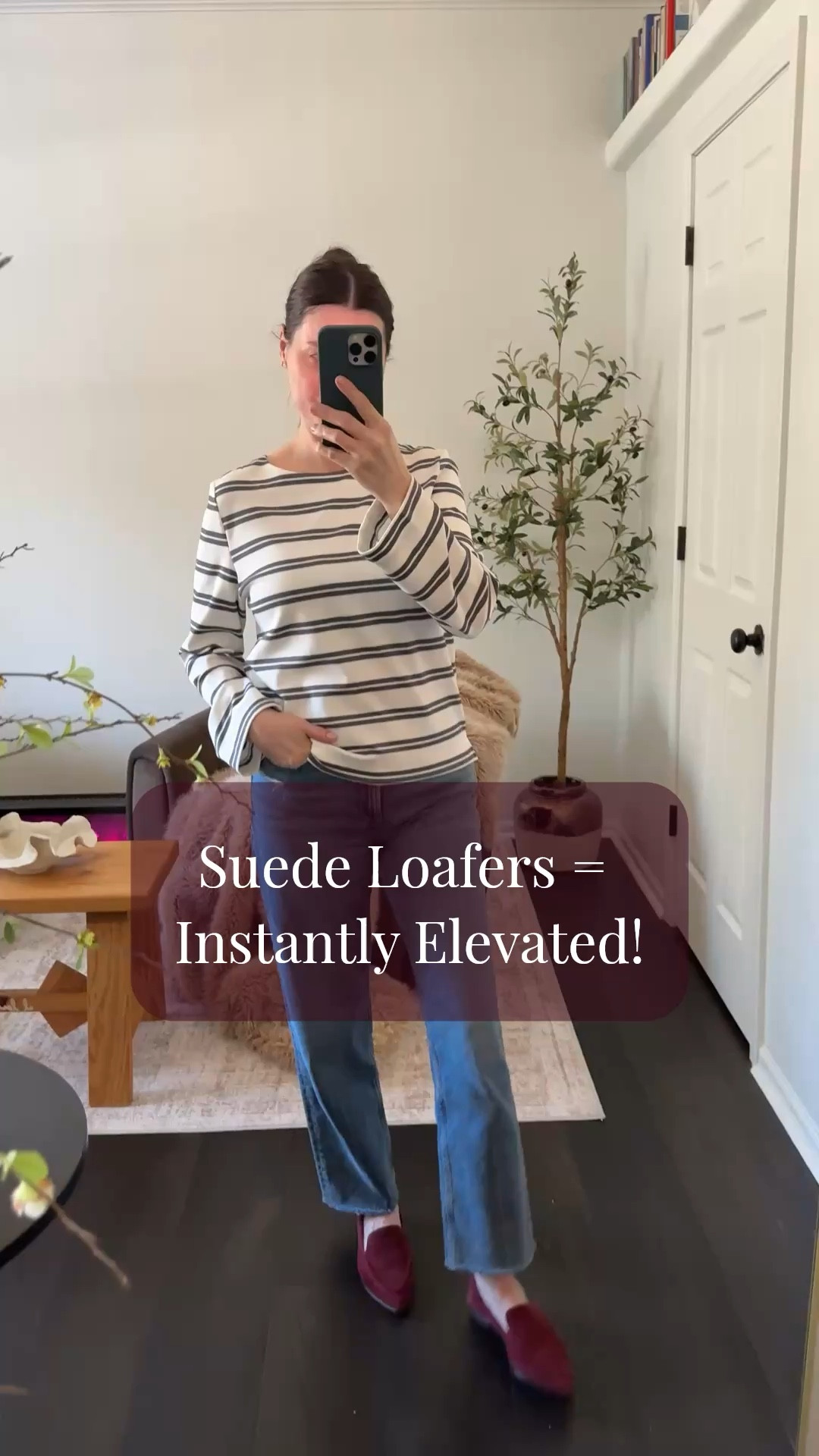 Busy working day at home today. I needed to be comfortable above all, but these suede loafers instantly elevated this simple top and straight jeans ♥️

#LTKHome #LTKootd #LTKvlog