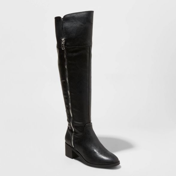 Women's Gretal Faux Leather Over the Knee Fashion Boots - Universal Thread™ | Target