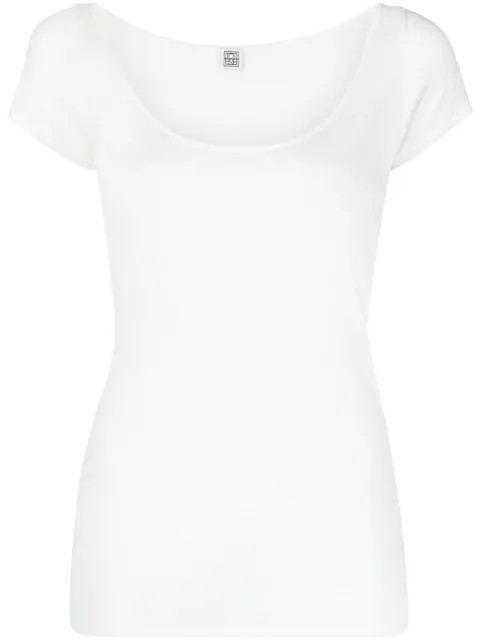 Totême scoop-neck T-shirt - Farfetch | Farfetch Global
