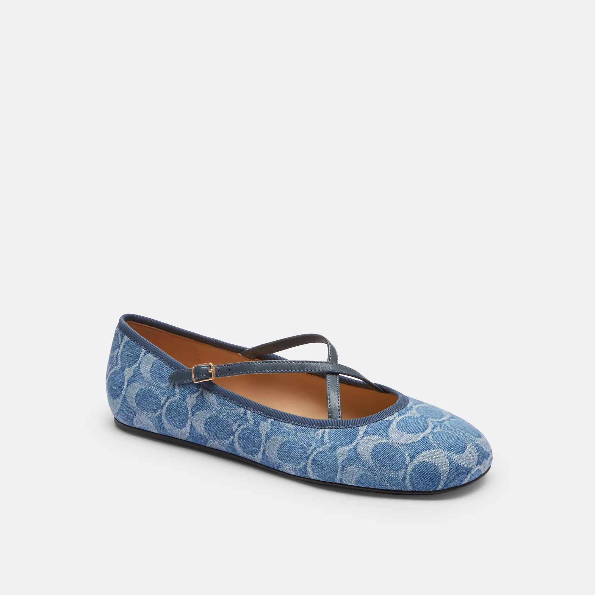 Coach Outlet Phoebe Ballet Flat In Signature Denim | Shop Simon