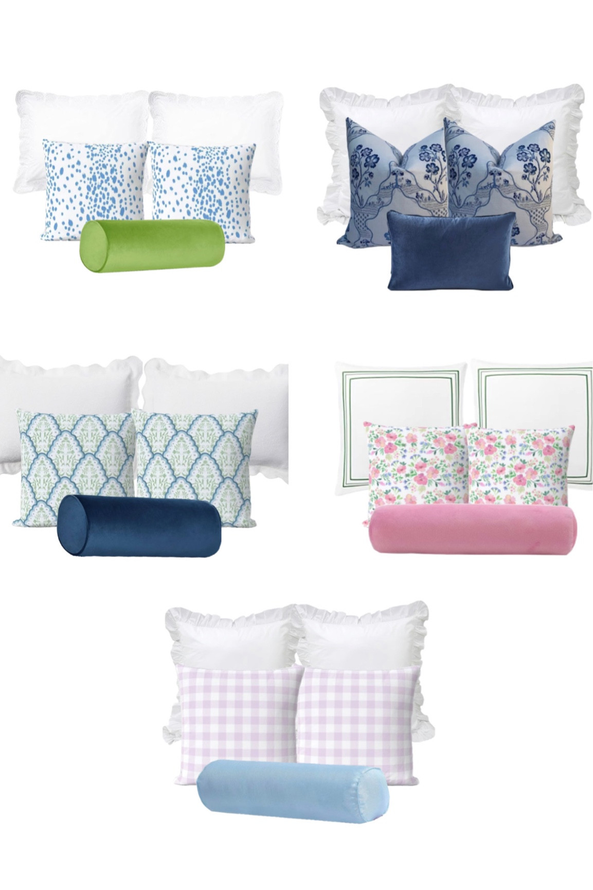 Grandmillenial Amazon pillow combos! blue and white forever chinoiserie chic bedding decor gingham pillows coastal grandmother southern home colorful home style 

#LTKstyletip #LTKFind #LTKhome