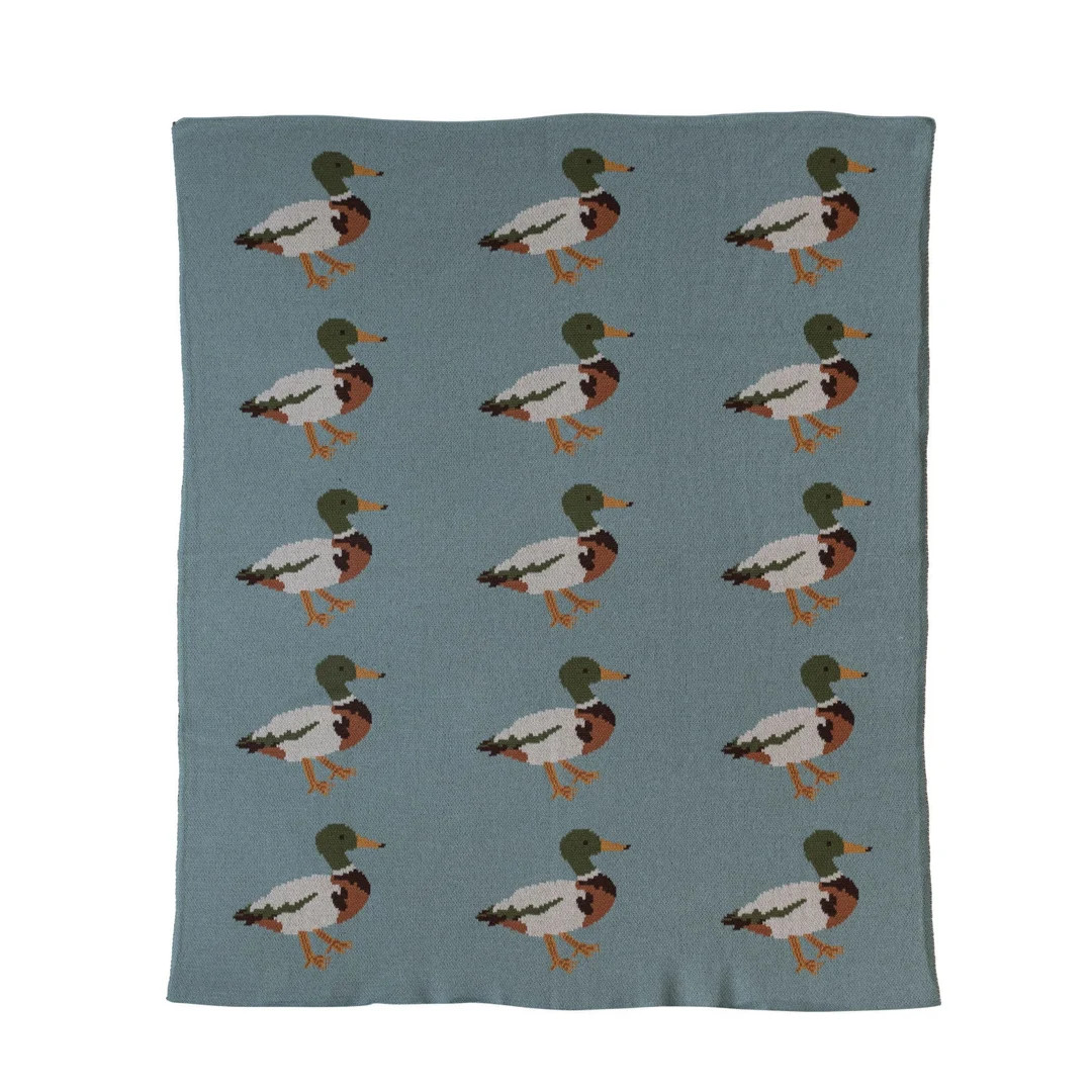Mallard Duck Knit Heirloom Baby Blanket, lake, river, fishing, neutral, quality, kids, boy, nurse... | Etsy (US)