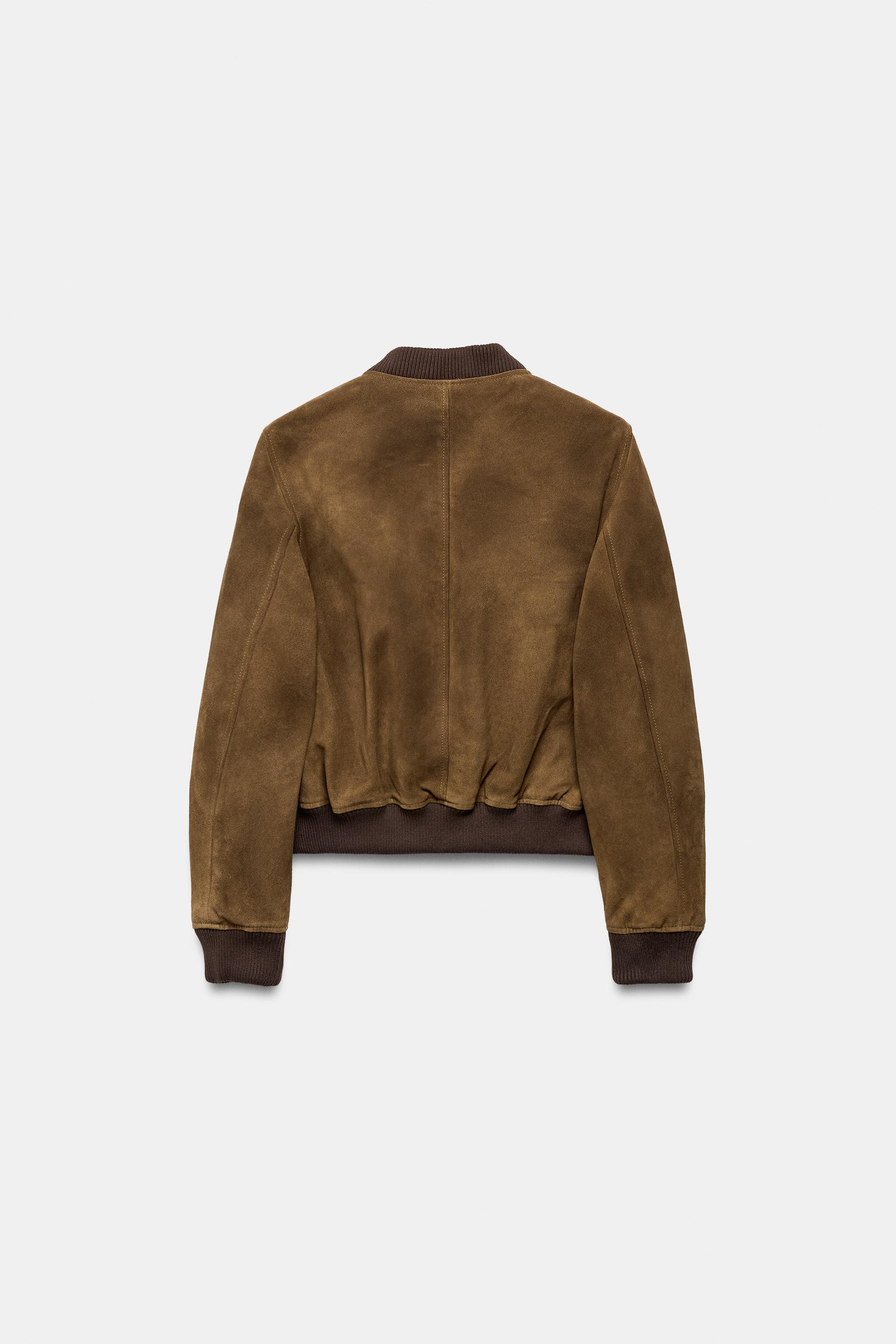 100% SUEDE BOMBER JACKET ZW COLLECTION LIMITED EDITION | Zara US