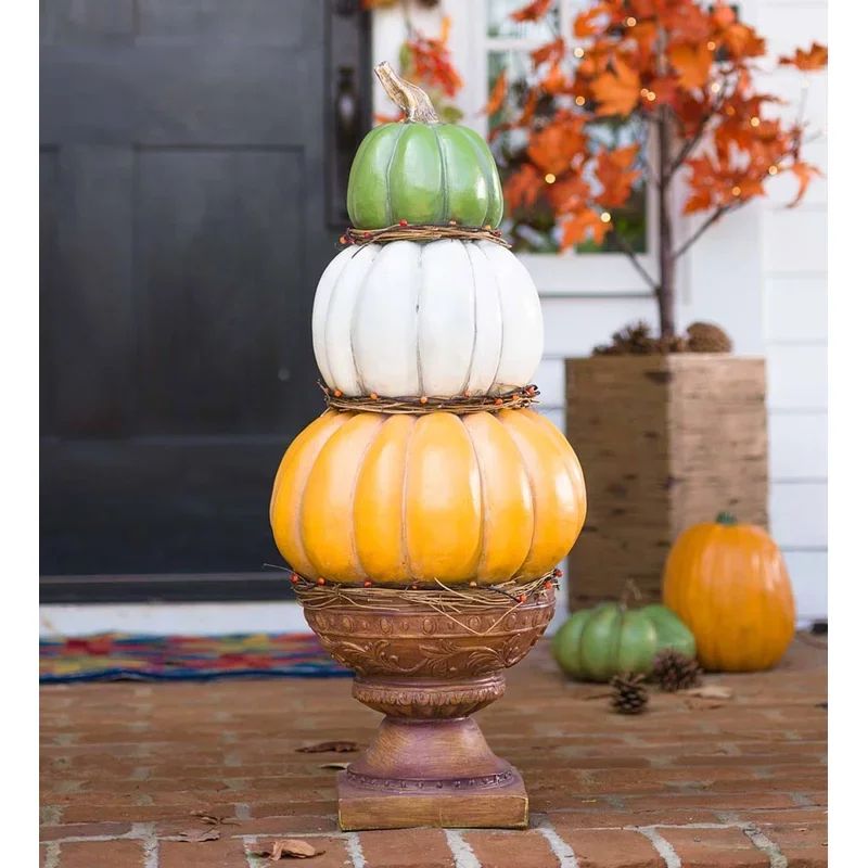Pumpkin Stack Topiary Figurine | Walmart (US)
