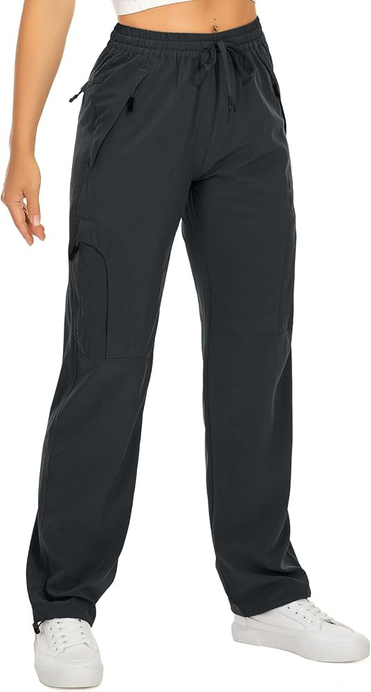 Womens Hiking Pants Quick Dry UPF 50 Lightweight Travel Golf Cargo Safari Pants Zipper Pockets | Amazon (US)