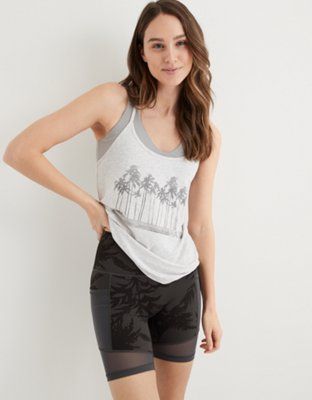 Aerie Move Mesh High Waisted Bike Short | American Eagle Outfitters (US & CA)