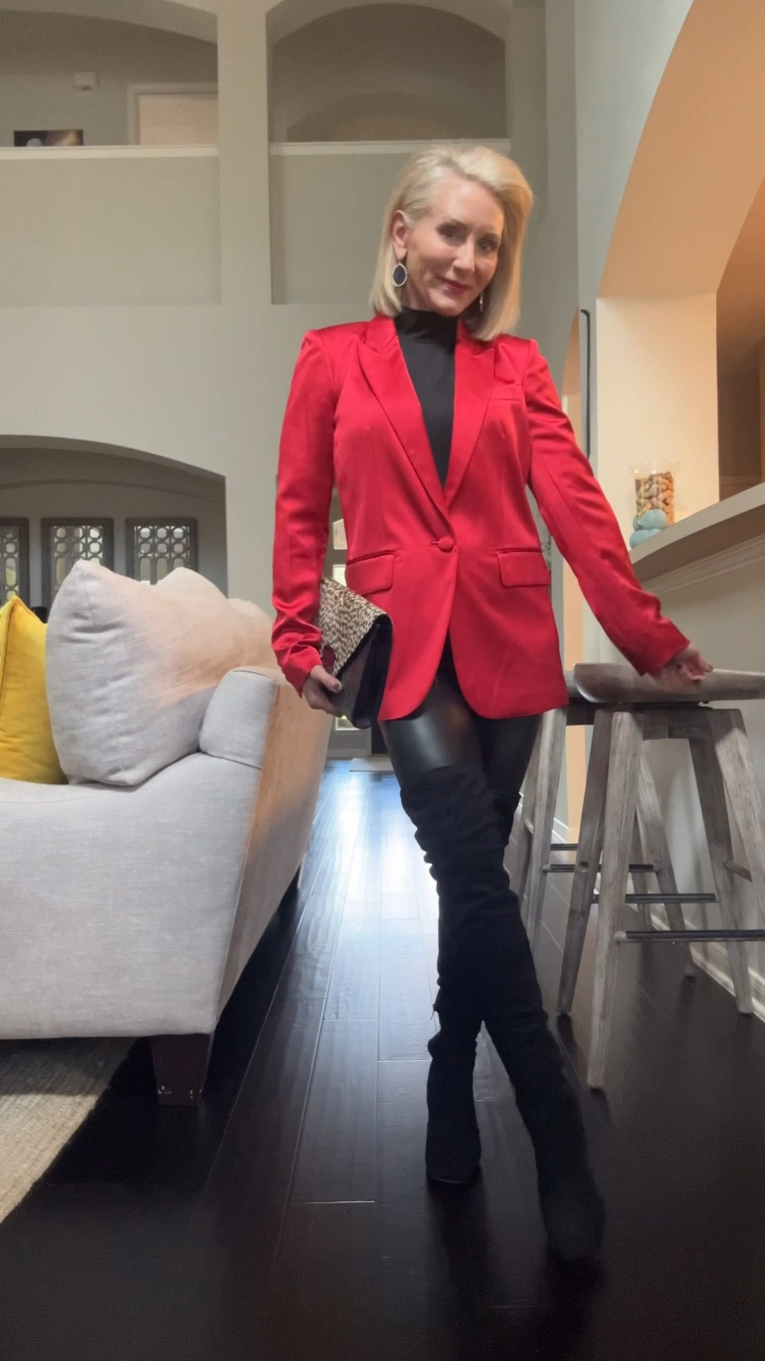 Standing tall in OTK boots and feeling fierce in this cherry red blazer for a red/black themed party.  I’m wearing  an Antonio Melani blazer from last season but have linked a similar one.  I’m 5’1”, 109lbs. Everything is unaltered. 

#LTKHoliday #LTKPetite #LTKStyleTip