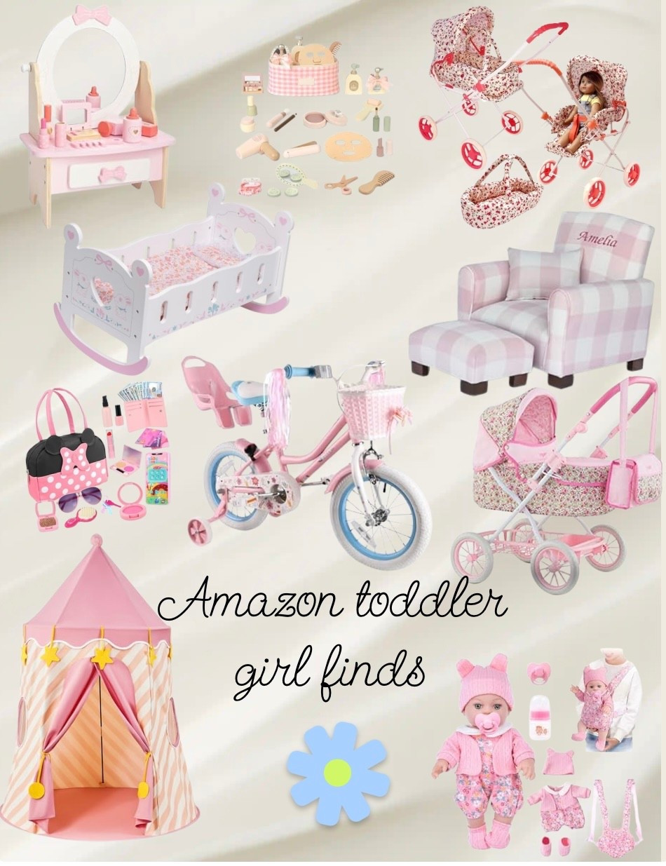 Shopping for my 2-year-old and I found the CUTEST finds 💗🎀 pink bikes, doll strollers, vanity sets, princess tents, baby dolls… basically every little girl dream in one cart 🛍️💗

If you’re planning a 2nd birthday (or just love all things girly + pink), you need to see these 😭🎂

Toddler girl toys, toddler chair, toddler bike, toddler tent, baby doll stroller, baby doll carrier, baby cradle, toddler vanity, toddler bow decor, baby doll, gingham, checkered, pretend play, stripes, floral, toddler garden kit, Minnie Mouse, toddler purse, toddler gifts, kids gifts, birthday gifts for 2 year old, Amazon finds for toddlers

#LTKHome #LTKmomlife #LTKKids