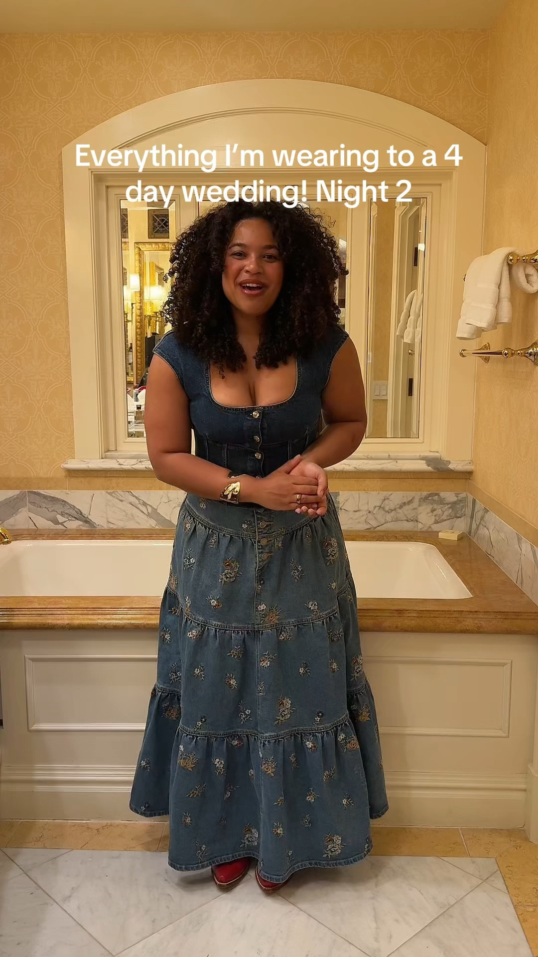 Entire outfit is discontinued but I shared some similar jean vests!! What I wore at a denim and diamonds themed wedding welcome party!

#LTKWedding #LTKSeasonal #LTKMidsize