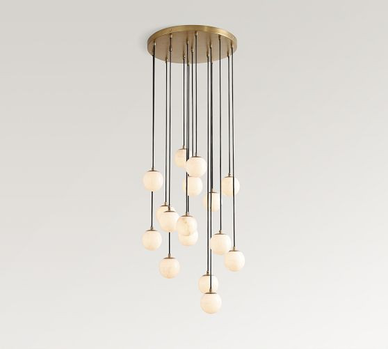 Raina Alabaster Multi Globe Chandelier (19") | Pottery Barn (US)